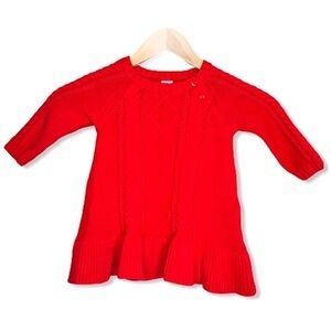 GAP Baby Red Knit Sweater Dress